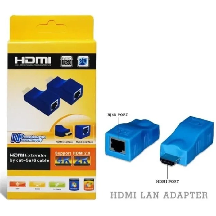 اکستندر افزایشدهنده HDMI بر بستر شبکه (LAN) از طریق کابل CAT5/6 - شبکه